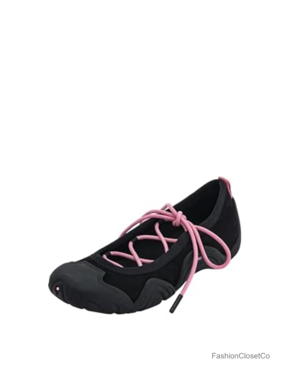 Suede Lace-Up Ballerina Fashion Sneakers Low Heel
